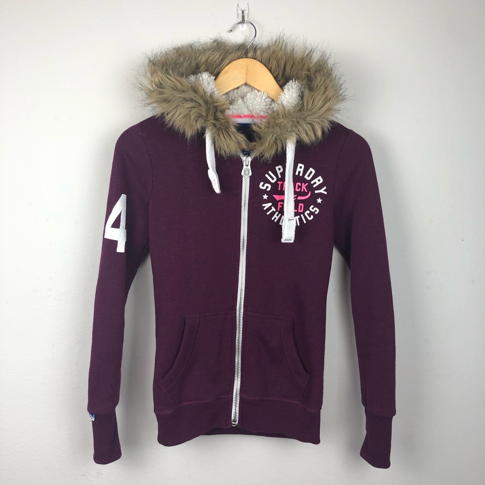 Superdry Faux Fur Trim Hoodie